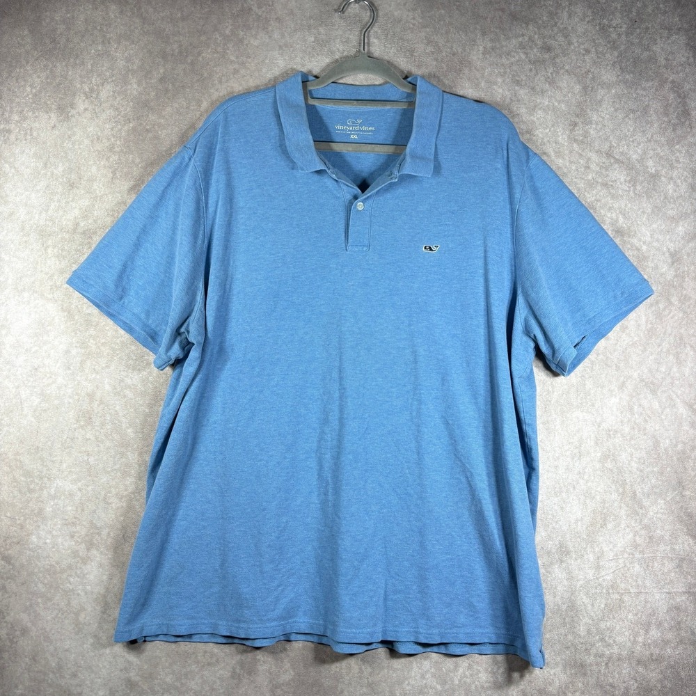 Vineyard Vines Polo Shirt Mens Size XL Blue Short Sleeve Casual‎ Outdoor Cotton